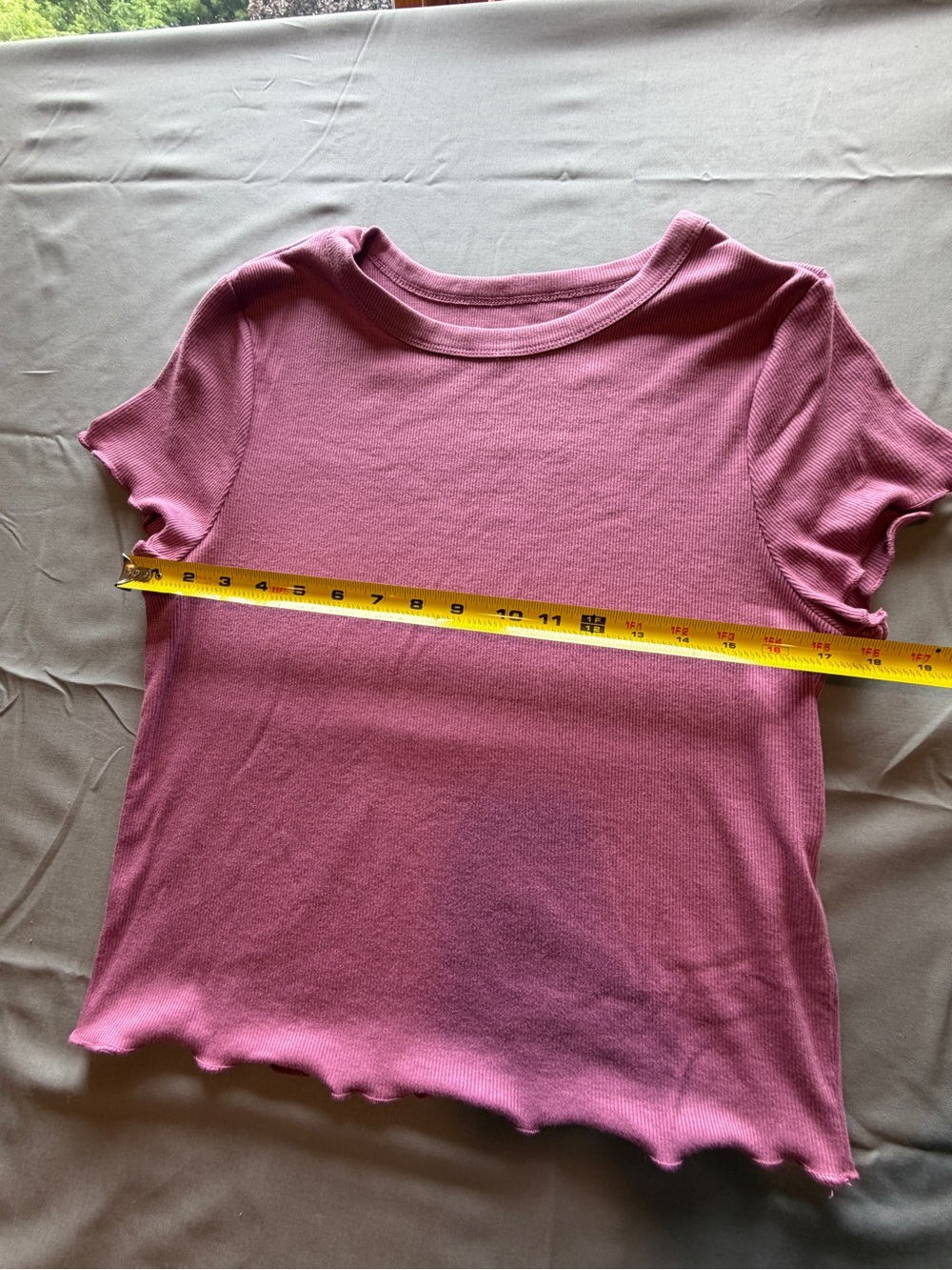 Everyday Pink Ribbed Crop Tee - Picture 4 of 5
